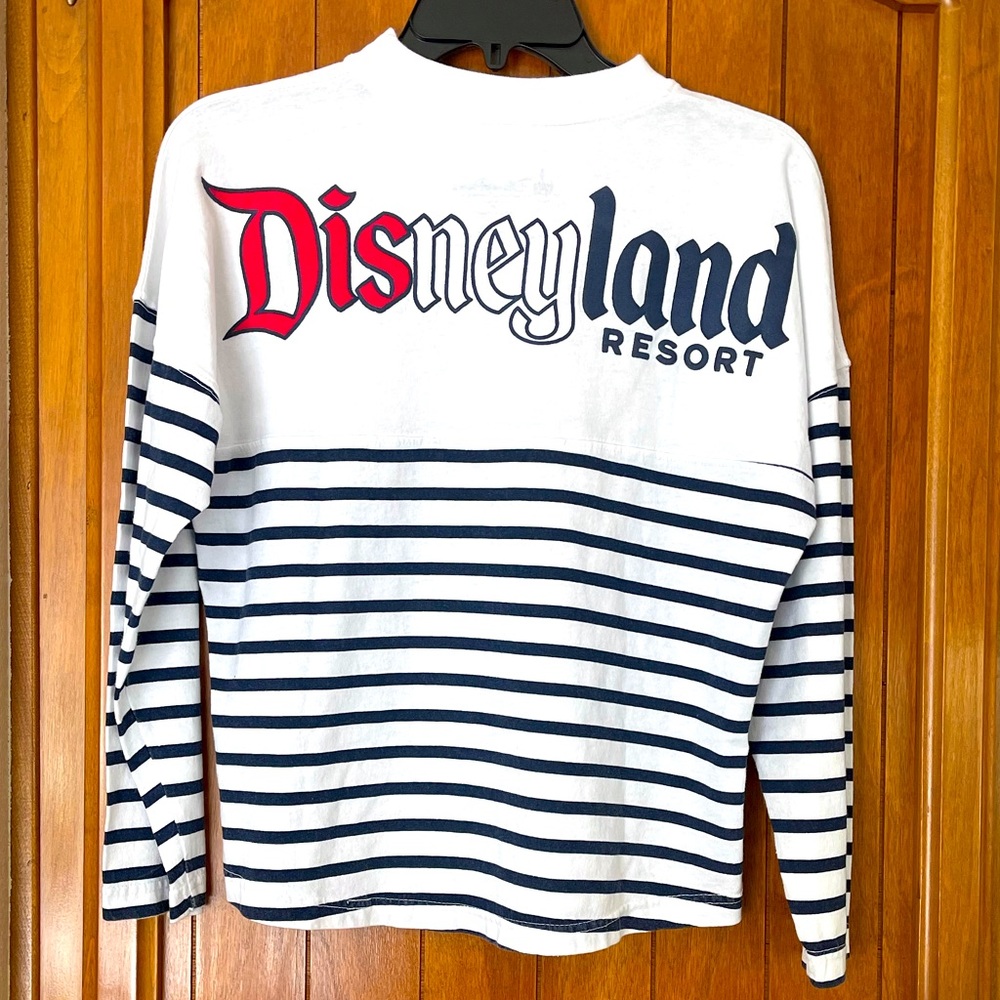 ✨HP✨ DISNEY YOUTH LONG SLEEVE RED-WHITE-BLUE STRIPED SPIRIT JERSEY, SIZE LARGE